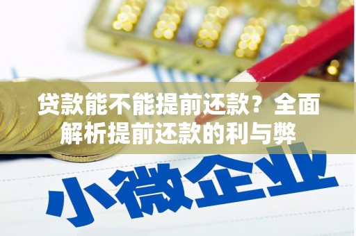 会宁贷款能不能提前还款？全面解析提前还款的利与弊