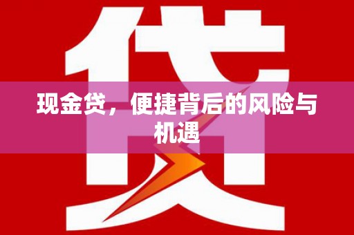 会宁现金贷，便捷背后的风险与机遇