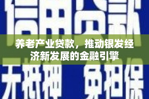 会宁养老产业贷款，推动银发经济新发展的金融引擎