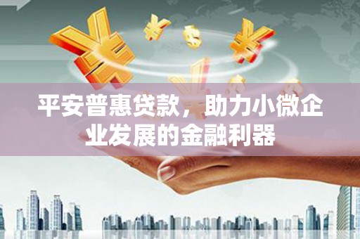 会宁平安普惠贷款，助力小微企业发展的金融利器
