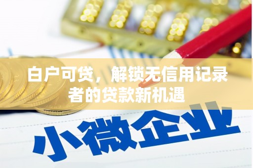 会宁白户可贷，解锁无信用记录者的贷款新机遇