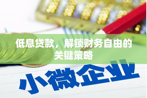会宁低息贷款，解锁财务自由的关键策略