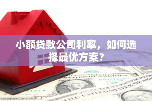 会宁小额贷款公司利率，如何选择最优方案？