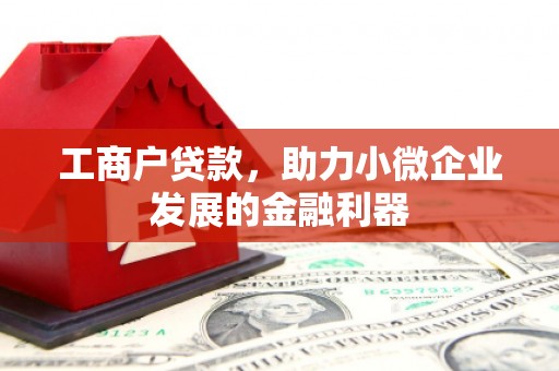 会宁工商户贷款，助力小微企业发展的金融利器