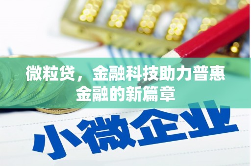 会宁微粒贷，金融科技助力普惠金融的新篇章