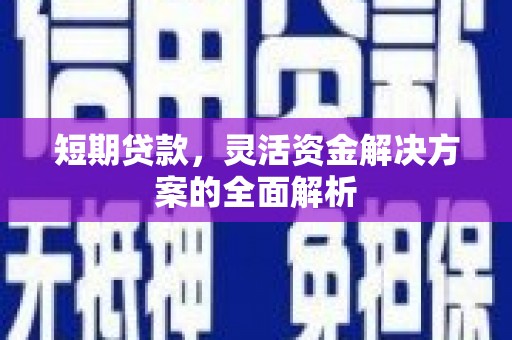 会宁短期贷款，灵活资金解决方案的全面解析