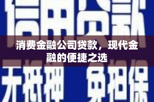 会宁消费金融公司贷款，现代金融的便捷之选