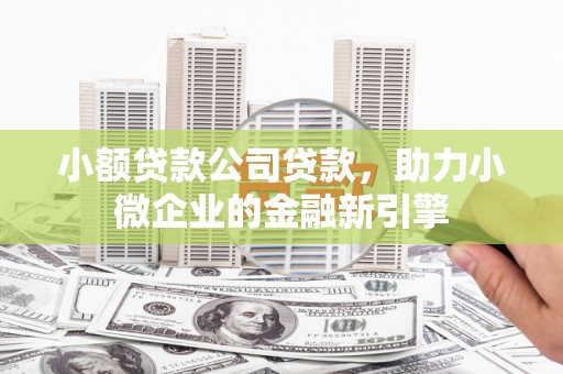 会宁小额贷款公司贷款，助力小微企业的金融新引擎