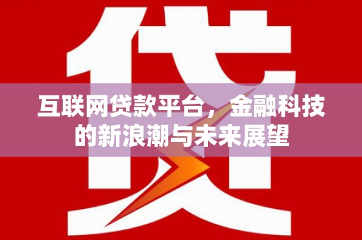 会宁互联网贷款平台，金融科技的新浪潮与未来展望