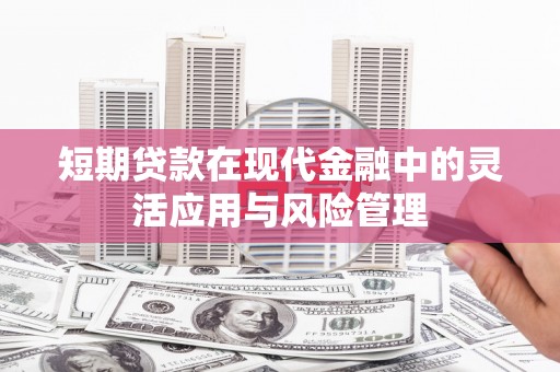 会宁短期贷款在现代金融中的灵活应用与风险管理