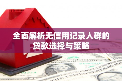 会宁全面解析无信用记录人群的贷款选择与策略