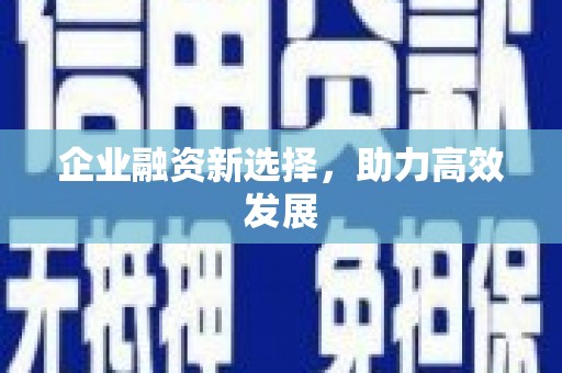 会宁企业融资新选择，助力高效发展