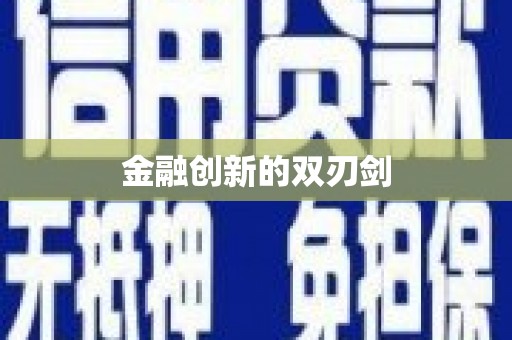 会宁金融创新的双刃剑